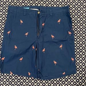 J.McLaughlin Embroidered Flamingo Shorts Size 34